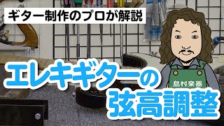 プロ直伝！自宅でできる弦高調整：エレキギター編  ルシアー駒木のギターメンテナンス [upl. by Luapnaes]