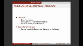 Trial lesson  Bachelor SocialEconomic Sciences [upl. by Rodl116]