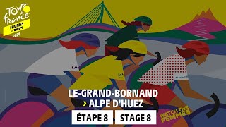 Stage 8  LeGrandBornand  Alpe dHuez TDFFAZ 2024 [upl. by Cirted]