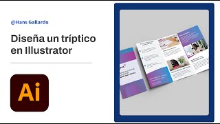 Diseña un Tríptico en Illustrator desde cero  Curso Completo [upl. by Alocin]