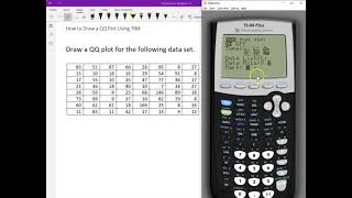 How to Draw a QQ Plot Normal Quantile Plot Using TI84 [upl. by Inittirb]