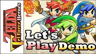 The Legend of Zelda Triforce Heroes LIVESTREAM  quotLets Play the Demoquot 3DS Gameplay [upl. by Llirpa]