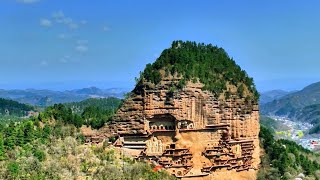 One of the four largest grottoes in China Tianshui Maijishan Grottoes【Curious China】 [upl. by Annam]