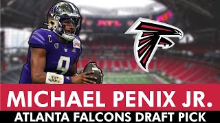 Michael Penix Jr Selected By Falcons With 8 Pick In 1st Round of 2024 Draft  Instant Reaction [upl. by Odlabso]