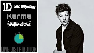 How would One Direction sing quotKarmaquot by Jojo Siwa Line Distribution [upl. by Nicolas]