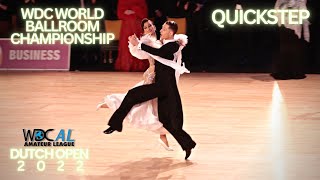 WDC World Professional Ballroom Championship 2022  Quickstep  Dutch Open Assen [upl. by Eveleen819]