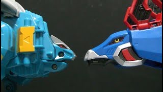 Power Rangers Dino Charge Dinosaur Megazord Toys Transformation [upl. by Joshia177]