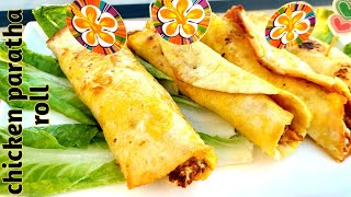 Paratha roll recipe  Chicken paratha roll  Chicken boti roll  dhaba style paratha roll  lunch [upl. by Nivanod]