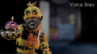 Nightmare Chica all voice lines [upl. by Swanhilda]