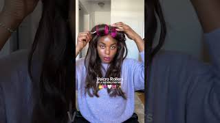 jumbo rollers it is curl with me 🎀💗🤍 roller hairstyle 90sblowout howicurlmyhair shorts grwm [upl. by Sik497]