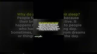 Why Do People Talk in Their Sleep sleep and dreams [upl. by Harbard]