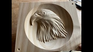 Let’s Carve This Simple 3D Eagle on the CNC [upl. by Ogaitnas]