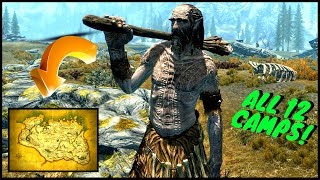 All GIANT CAMP Locations in Skyrim [upl. by Adah]