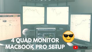 4 Monitor Trading Desk Setup with a Macbook Pro [upl. by Diane]