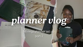 B6 Rings Planner Set Up Part 2 On the Go Planner [upl. by Narib]