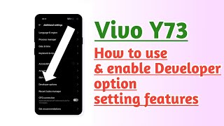 Vivo Y73  How to use and enable Developer option setting features [upl. by Rintoul27]