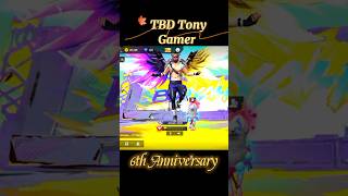 TBD Tony Gamer 6th anniversary🥳🎉 6 years old player❣️ 500k view 😲 gaming freefire trending view [upl. by Peters]