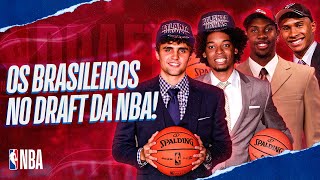 MOMENTOS DE BRASILEIROS NO DRAFT DA NBA [upl. by Snej]