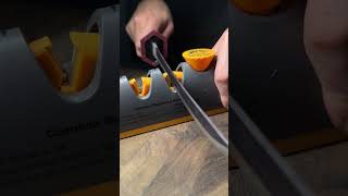 Grapefruit seesaw，sharpness test fyp knife knifesharpening ray knifesharpener rui knives [upl. by Elocan646]