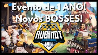 1 ANO DE RUBINOT 🥳  NOVOS BOSSES ⚔️  RELANÇAMENTO RTC 🚀  NEW SEASON ROLETA 🎰  RUBINOT 10 [upl. by Anassor]