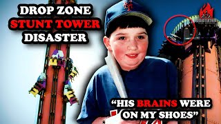 The INFAMOUS Drop Zone Stunt Tower Disaster  The Horrific Death of Joshua Smurphat [upl. by Nwahser]