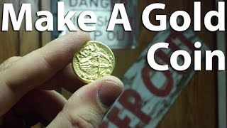 How to Make a Gold Coin Or Anything Using Cuttlebone Casting [upl. by Mcclenon]