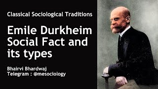 Social Facts  Emile Durkheim  Material and Non Material Social Facts  NETGATEUPSC [upl. by Zipporah]