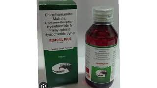 RESTORIL PLUS Syrup Chlorpheniramine Maleate Dextromethorphan Hydrobromide Phenylephri Hydrochloride [upl. by Gabbert]