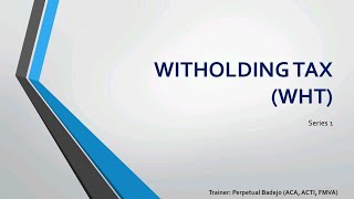 COMPLETE GUIDE TO FILING WITHHOLDING TAXES WHT in Nigeria  2024 [upl. by Nilson]