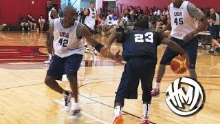 Kyrie Irving Crosses Kobe Bryant Throwback USA Scrimmage Highlights [upl. by Pavlish]