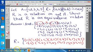 Example on Equivalence relation [upl. by Sergio]