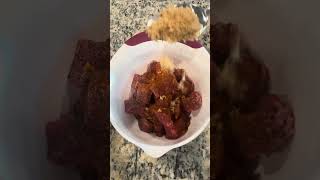 Easy Air Fryer Steak Bites Garlic butter steak recipe steak [upl. by Harbison]