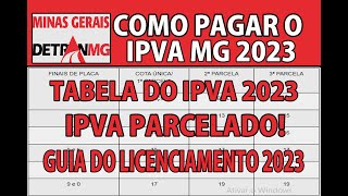 COMO EMITIR E PAGAR O IPVA 2023 MG Quando pagar Onde pagar parcelado MG ipvamg ipva2023 [upl. by Henke375]