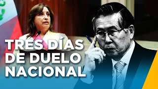 Gobierno de Dina Boluarte declara duelo nacional por muerte de Alberto Fujimori ¿qué implica esto [upl. by Etnovert79]