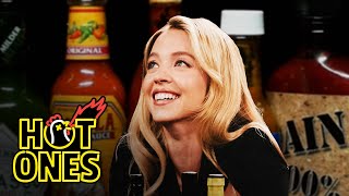 Sydney Sweeney Endures a Nightmare While Eating Spicy Wings  Hot Ones [upl. by Enriqueta]