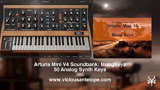 Arturia Mini V4 Presets  Vicious Antelope  MoogKeys  Analog Synth Presets [upl. by Shiekh]