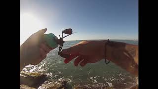 BOCA CHICA JETTIES Fishing for speckled trout amp reds [upl. by Otsirc]