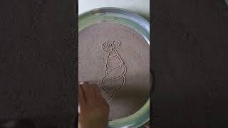 Prawn fish drawing Beautiful SAND ART 🙏 ⚘️ [upl. by Aleakcim]