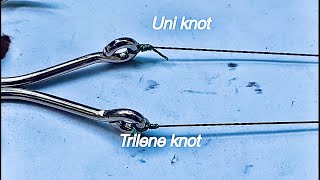 Trilene knot VS Uni knot  Трилен узел против Уни узел [upl. by Alek]