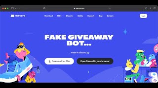 Discordpy Fake Giveaway Bot [upl. by Asirac]