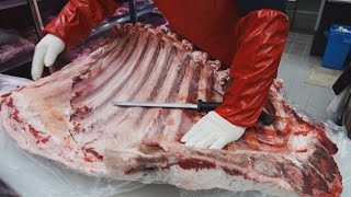 Korean beef ribs masters ribs whole cut trimming method [upl. by Aidni]