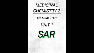 Medicinal Chemistry25th SemesterUnit1SARpharmacy pharmacynotes writtennotes shorts [upl. by Yessak]