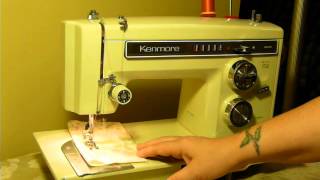 NIFTYTHRIFTYGIRL Vintage Kenmore 1431 sewing machine with built in stitches [upl. by Rains]