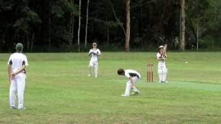 9 year old fast bowler bowling over 75 kmh in under 10 cricket [upl. by Hannibal]