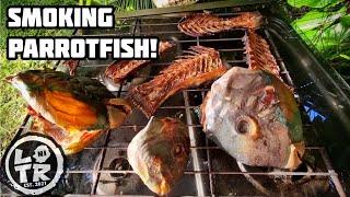 Best Way To Cook And Eat Parrotfish on Niue SMOKED [upl. by Sandi]