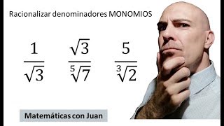 ▷ Racionalización de denominadores monomios Ejercicios resueltos [upl. by Egag]