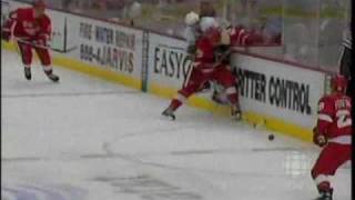 Johan Franzen Knees Sidney Crosby [upl. by Pappas]