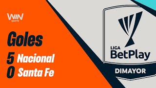 Nacional vs Santa Fe goles  Liga BetPlay 20242  Cuadrangulares  Fecha 1 [upl. by Susi]