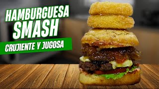 HAMBURGUESA SMASH crujiente y jugosa  OÍDO CHEF [upl. by Guibert131]