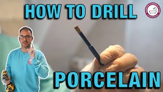 The secret of how to drill holes into porcelain tiles  Hanging a towel radiator  DIY  Tutorial [upl. by Lecram]